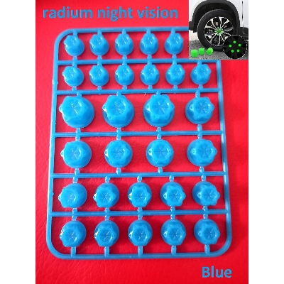 Picture of Radium night vision nut bolt cap for motorcycle. Universal any Bike. Blue color