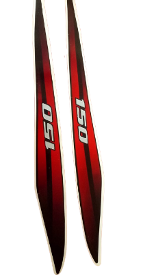 Picture of Pulsar 150 back Panel sticker for motorcycle. RED