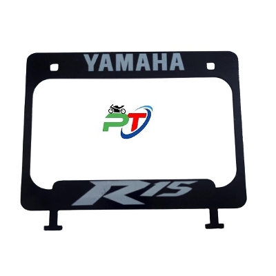 Picture of Full metal Back Licence plate cover or New design number plate cover for motorcycle Yamaha R15. Black