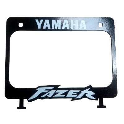 Picture of Full metal Back Licence plate cover or New design number plate cover for motorcycle Yamaha Fazer. Black