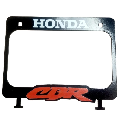 Picture of Full metal Back Licence plate cover or New design number plate cover for motorcycle Honda CBR. Black