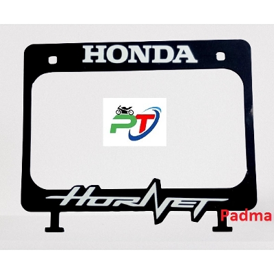 Picture of Full metal Back Licence plate cover or New design number plate cover for motorcycle Honda Hornet. Black