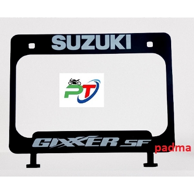 Picture of Full metal Back License plate cover or New design number plate cover for motorcycle Suzuky Gixxer. Black