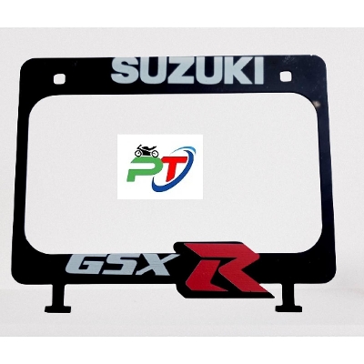 Picture of Full metal Back License plate cover or New design number plate cover for motorcycle Suzuky GsxR. Black