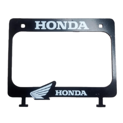 Picture of Full metal Back License plate cover or New design number plate cover for motorcycle Honda. Black