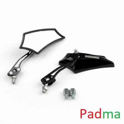 Picture of Rear view mirror or Universal Looking Glass For Motorcycle. Full Body Metal. Black Model 1101