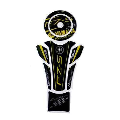 Picture of Fuel Tank pad Protector Sticker for Motorcycle.Yamaha FZ-S Racing Yellow