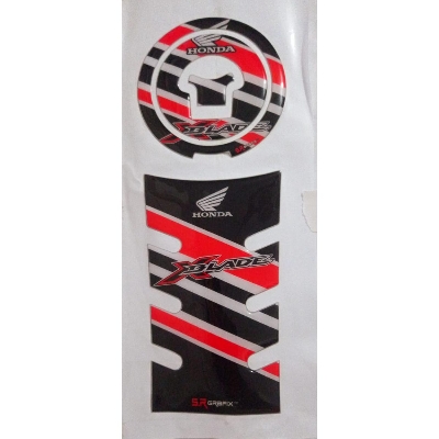 Picture of Fuel Tank pad sticker for Motorcycle. Honda X blade . RED