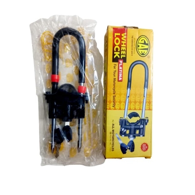 Picture of Anti-theft and waterproof top security wheel lock Platina. Universal lock for all motorcycles - bike accessories