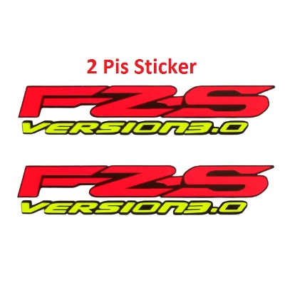 Picture of FZ-S V 3.0 Sticker For Yamaha Motorcycle. Red 2 Pis