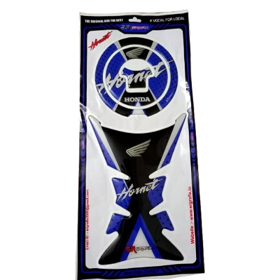 Picture of 3D Fuel Tank Pad Protector Sticker For Honda hornet Motorcycle. Blue SRG