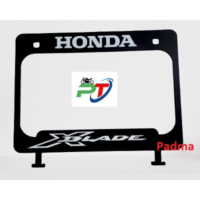 Picture of Full metal Back Licence plate cover or New design number plate cover for motorcycle X- Blade. Black