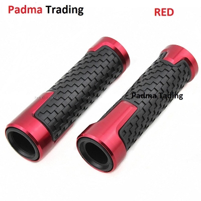 Picture of Universal Bike Handlebar Grips / 7/8" 22mm Handlebar Hand Grips For Motorcycle. Rubber Anti Skid Grab Grip- Red