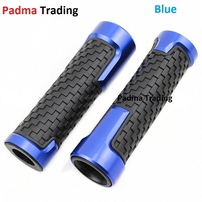 Picture of Universal Bike Handlebar Grips / 7/8" 22mm Handlebar Hand Grips For Motorcycle. Rubber Anti Skid Grab Grip- Blue