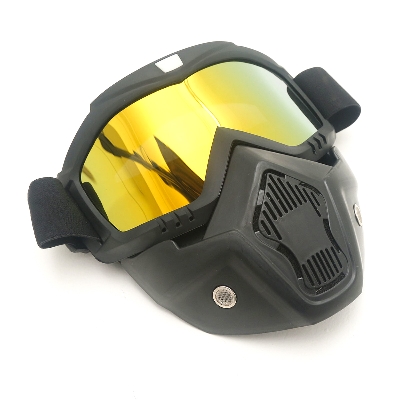 Picture of Motorcycle Rider Face Cover helmet for Biker - ( Face Mask)Yellow/ Night vision