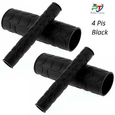 Picture of 4 Pis universal soft rubber Handle Bar Grip or Grips Cover  for motorcycle- Black