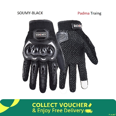 Picture of High Quality Full Finger Screen Touch SUOMY Hand Gloves For Biker. black
