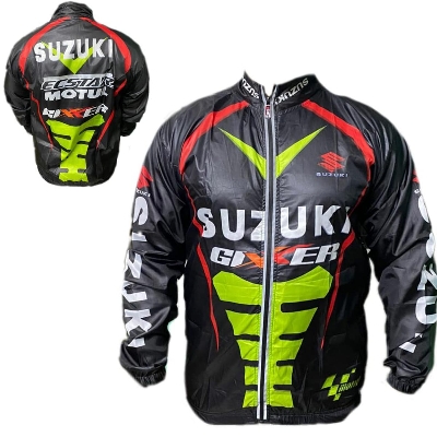 Picture of Windbreaker or Dust coat For biker/ Motorcycle Rider. suzukii Gixxer Black