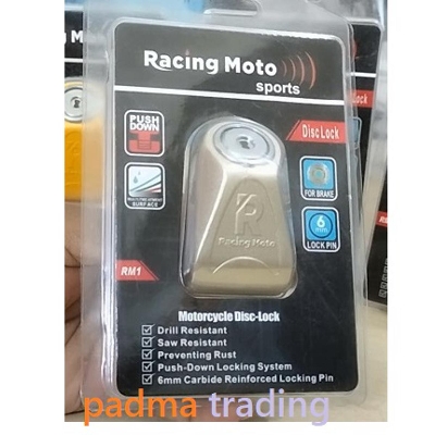 Picture of Racing Moto Sports Disk lock for Motorcycle. Silver