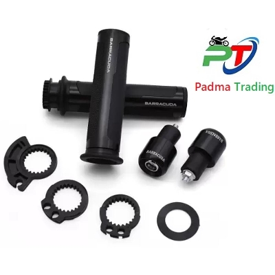 Picture of Complete Set Handle Grip. Baracuda Italian Design Handlebar grip For Motorcycle - Black