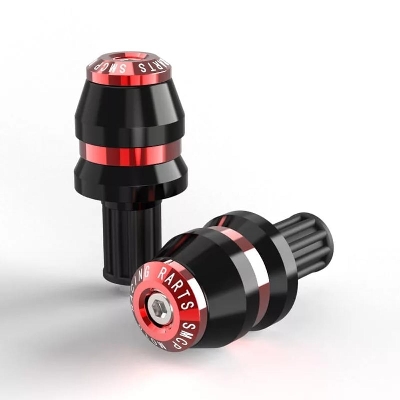 Picture of Universal Motorcycle 7/8" Handle Bar Grips End Slider Cap or gutli - Black & Red