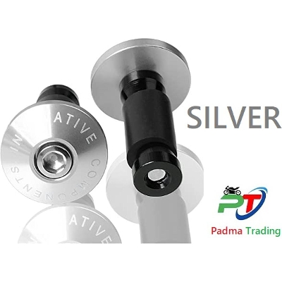 Picture of Universal Motorcycle 7/8" Handle Bar Grips End Slider Cap or Gutli- Silver