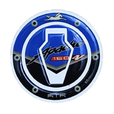 Picture of Bike Fuel Tank pad sticker-Lock Cap for Apache 4V Motorcycle. Blue