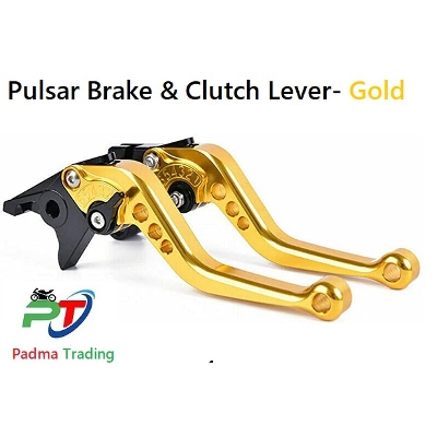 Picture of Bajaj Pulsar-150 Brake and Clutch CNC Lever set for Motorcycle- Golden