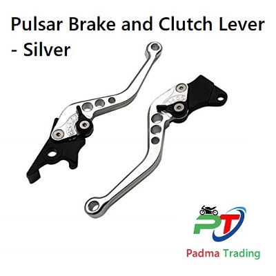 Picture of Bajaj Pulsar-150 Brake and Clutch CNC Lever set for Motorcycle- Silver