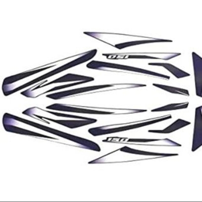 Picture of Motorcycle Tank pad Sticker full set for Pulsar 150 UG7. Blue And Silver