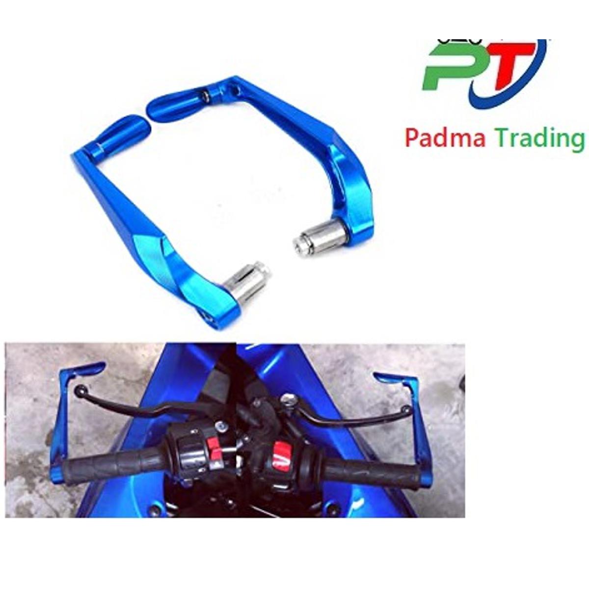 Picture of Universal CNC Alloy Handle Guard For Motorcycle. Full Blue