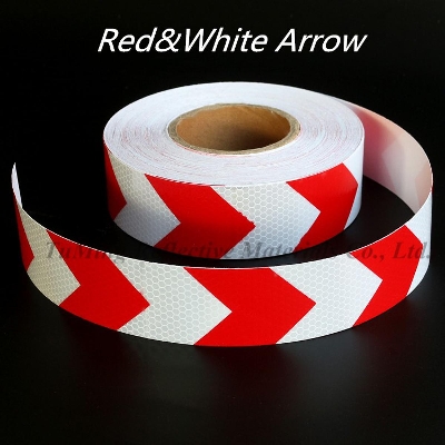 Picture of 2"X 24" inch Glue Tape Sticker For Safety Warning. Use Motorcycle, Car, - Red  white
