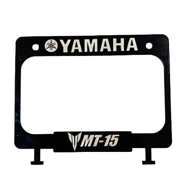 Picture of Full metal Back Licence plate cover or New design number plate cover for motorcycle Yamaha MT15. Black