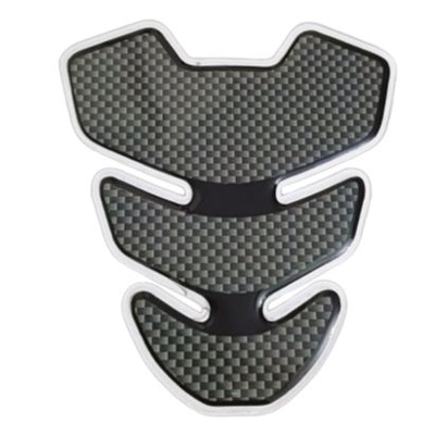 Picture of 3D Mini Tank Pad Sticker for motorcycle. Black