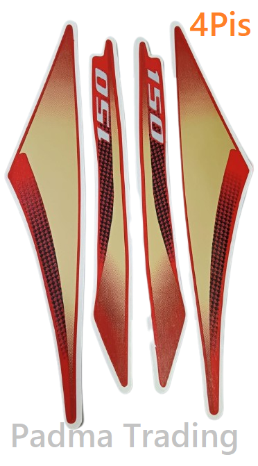 Picture of Back panel protector sticker for motorcycle Bajaj -Pulsar 150 bike. 4 Pis set- Gold