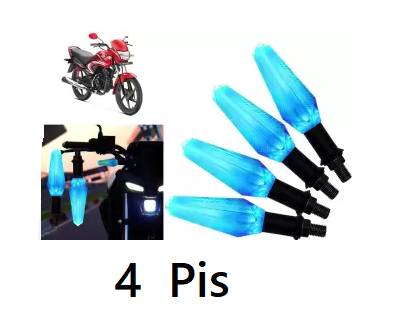 Picture of Transparent indicator light motorcycle or Side light for Motorcycle 4 Pis-  Blue