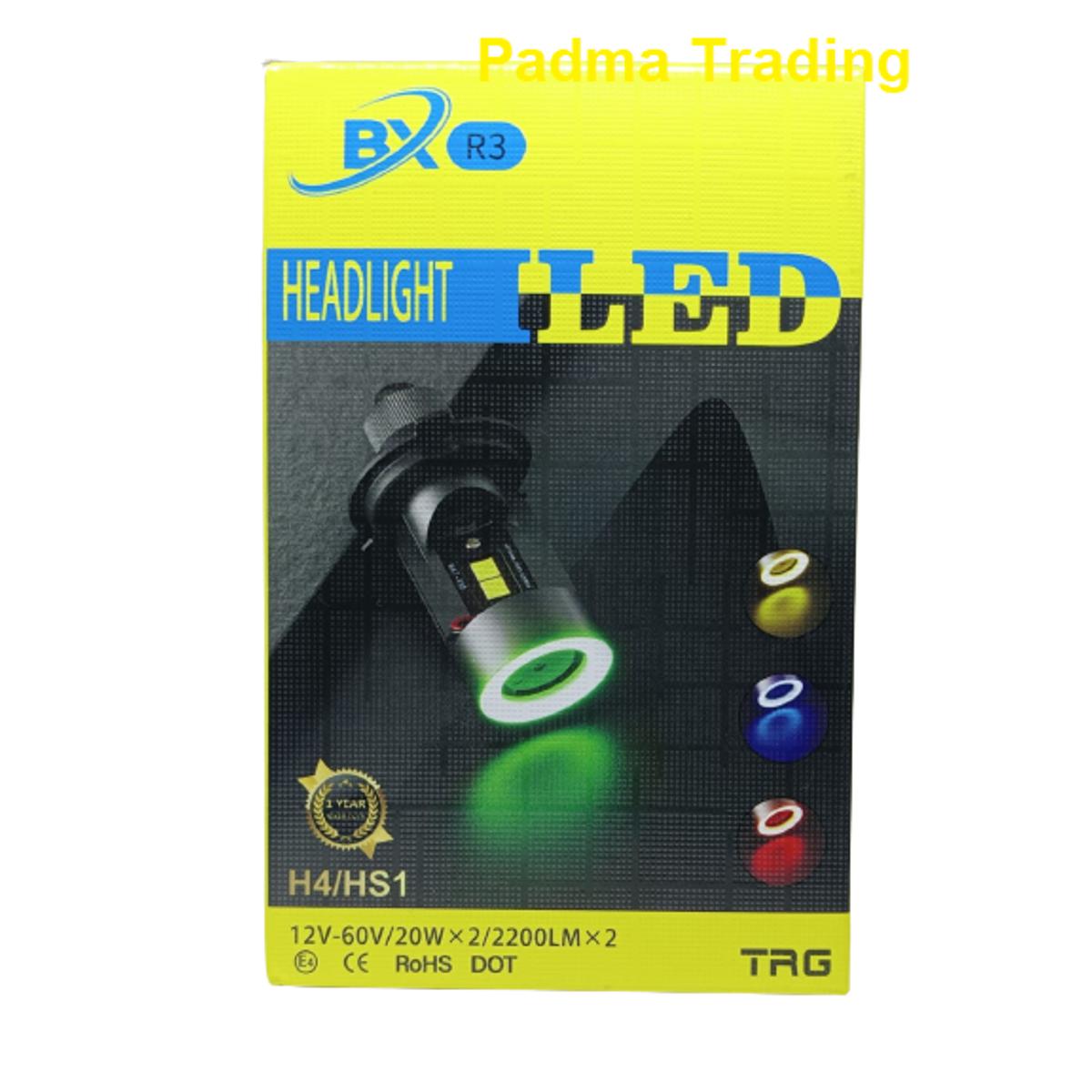 Picture of Motorcycle LED Headlight High and Low White Parking 3 Color- H4/HS1