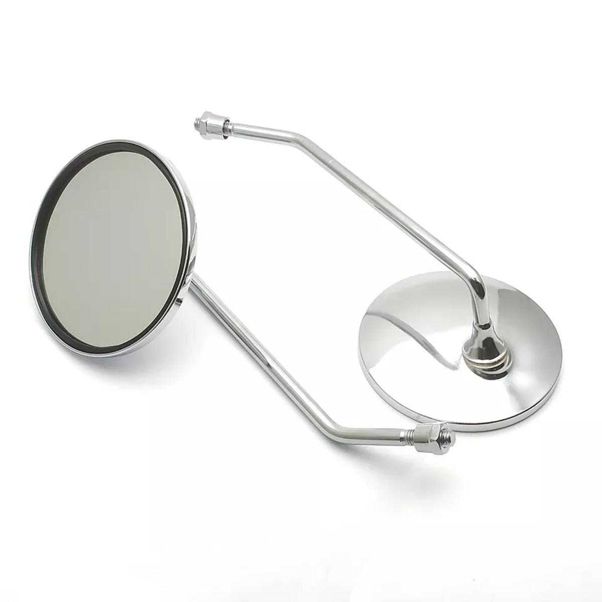 Picture of Rearview Mirror or Looking Glass for Motorcycle. CD-80 Model. Metal Mody- Nut size Small