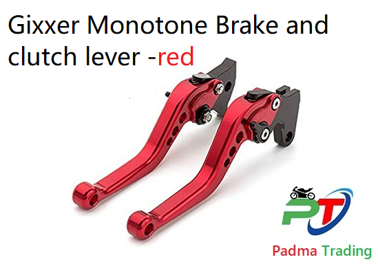 Picture of Motorcycle / Bike Brake & Clutch Lever Set For Gixxer Monotone- Red