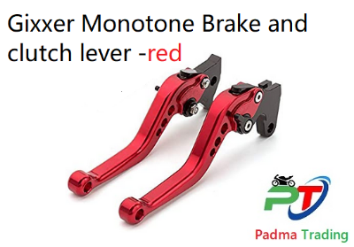Picture of Motorcycle / Bike Brake & Clutch Lever Set For Gixxer Monotone- Red
