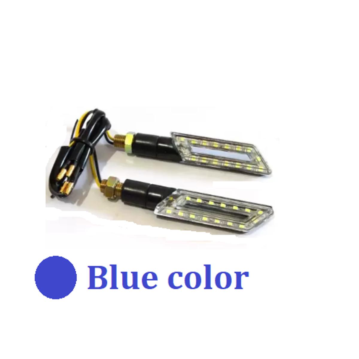 Picture of Motorcycle 2 pcs led indicator or bike turn signal light-Blue