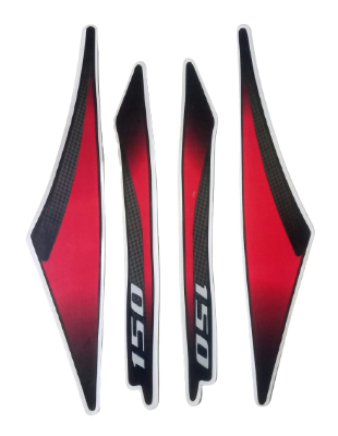 Picture of Back panel protector sticker for motorcycle Bajaj -Pulsar 150 bike. 4 Pis set