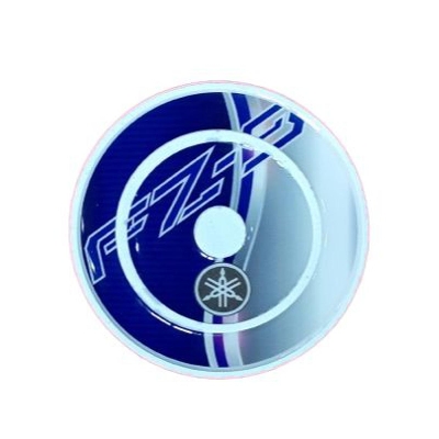 Picture of Motorcycle fuel cap or bike fuel tank mukkha sticker for yamaha Fzs - Blue and white (TC)