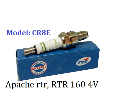 Picture of Motorcycle dual head spark plug for Apache RTR, RTR 160 4V (  CR8E model)