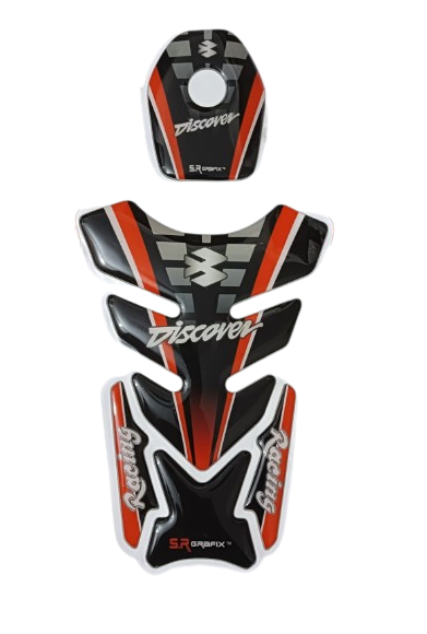 Picture of 3D Fuel Tank Pad  Protector sticker For Discover Motorcycle -Red