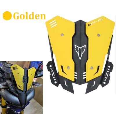 Picture of Yamaha Mt-15 headlight windshield metal crown or CNC aluminum crown for mt15 bike-Golden