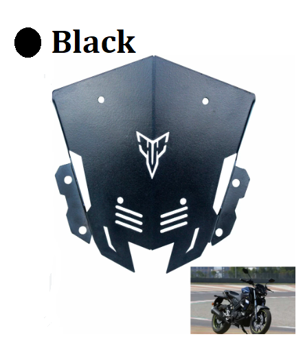 Picture of Yamaha Mt-15 headlight windshield metal crown or CNC aluminum crown for mt15 bike-Black