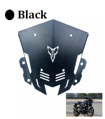 Picture of Yamaha Mt-15 headlight windshield metal crown or CNC aluminum crown for mt15 bike-Black