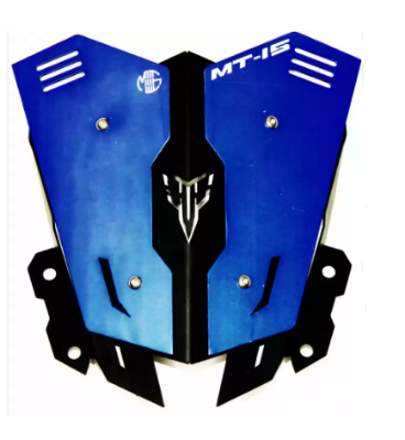 Picture of Yamaha Mt-15 headlight windshield metal crown or CNC aluminum crown for mt15 bike-Red