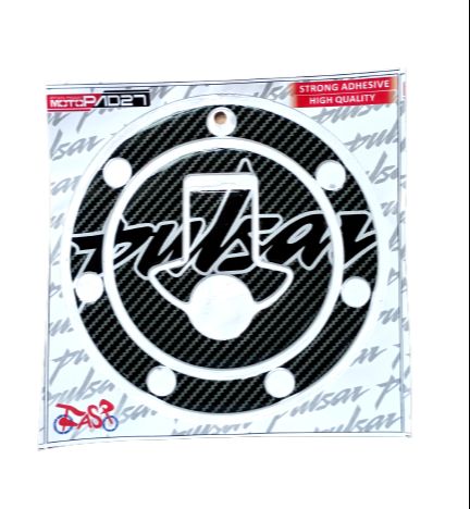Picture of 3D  Motorcycle Fuel Tank-Lock Pad Sticker For  Bajaj pulsar - Black